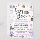 Halloween Ghost Baby Girl Shower Party Kaart (Voorkant)