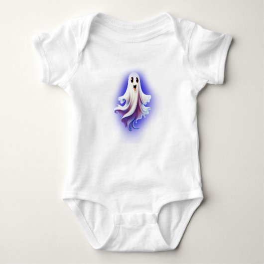 Halloween Ghost Baby Jersey Bodysuit (Voorkant)