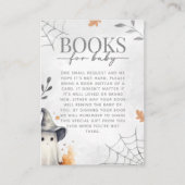 Halloween Ghost Baby shower Boek Aanvraag Informatiekaartje (Voorkant)