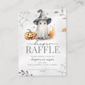 Halloween Ghost Baby shower Diaper Raffle Informatiekaartje (Voorkant)