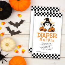Halloween Ghost Baby shower Diaper Raffle