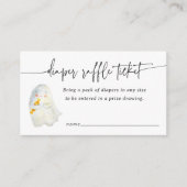 Halloween Ghost Baby Shower Diaper Raffle Ticket Informatiekaartje (Voorkant)