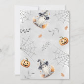 Halloween Ghost Baby shower Invitation Kaart (Achterkant)