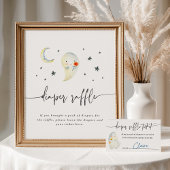 Halloween Ghost Baby shower Luier Raffle Sign Poster