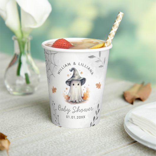 Halloween Ghost Baby shower Paper Cups Papieren Bekers (Insitu)