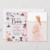 Halloween Ghost Baby shower Party Foto Kaart (Voorkant)