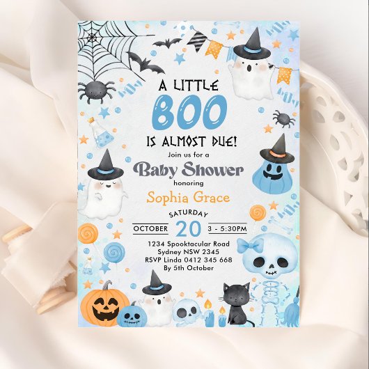 Halloween Ghost Baby shower Party Kaart