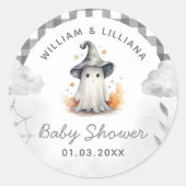 Halloween Ghost Baby shower Sticker (Voorkant)