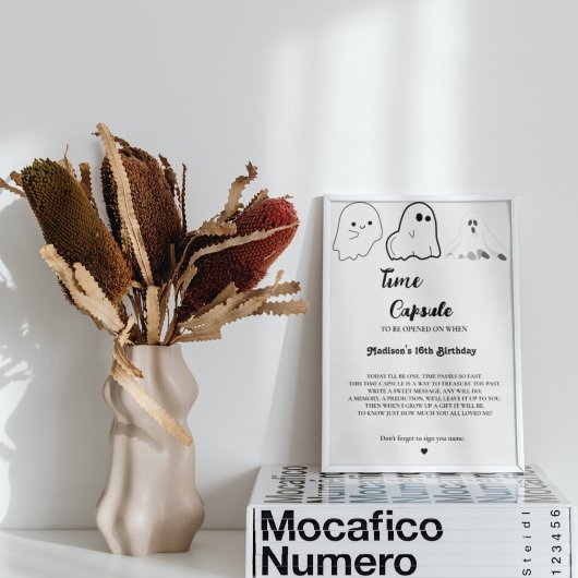 Halloween Ghost baby shower tijd Capsule Poster
