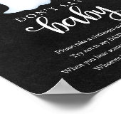 Halloween Ghost Baby shower Zeg geen Baby Sign Poster (Hoek)