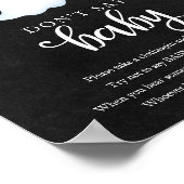 Halloween Ghost Baby shower Zeg geen Baby Sign Poster (Hoek)