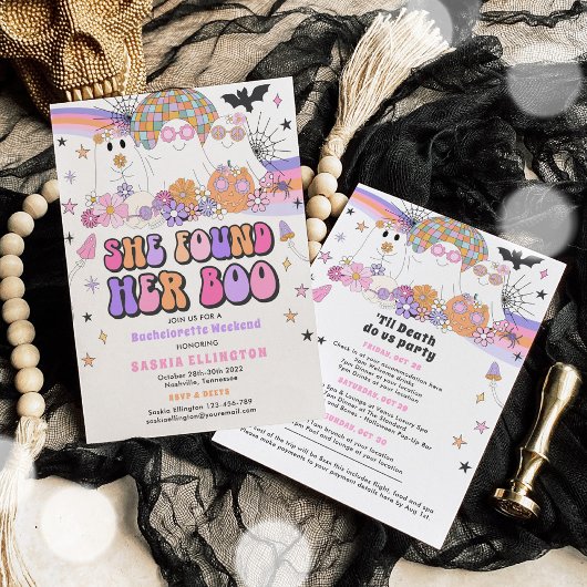 Halloween Ghost Bachelorette Ze vond haar boek Kaart