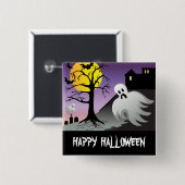 Halloween Ghost Bats 10% uit verkoop Vierkante Button 5,1 Cm (Voorkant /achterkant)
