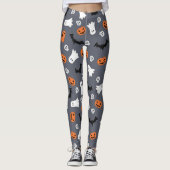 Halloween Ghost Bats en pompoenen Leggings (Voorkant)