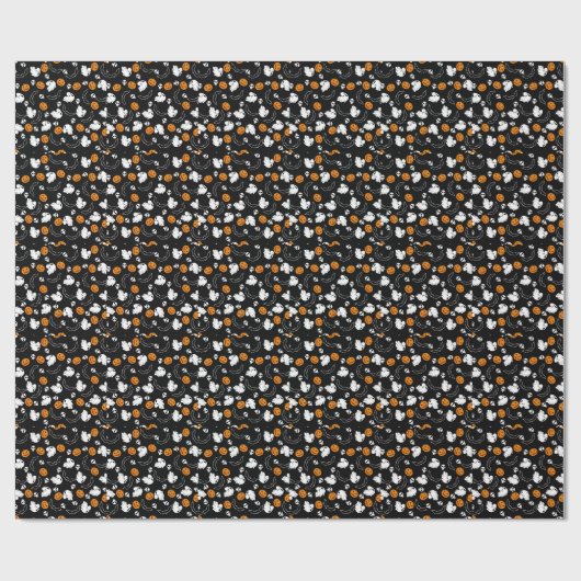 Halloween Ghost Bats Skull Pumpkin Cadeaupapier (Vlak)