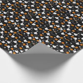 Halloween Ghost Bats Skull Pumpkin Cadeaupapier (Hoek)