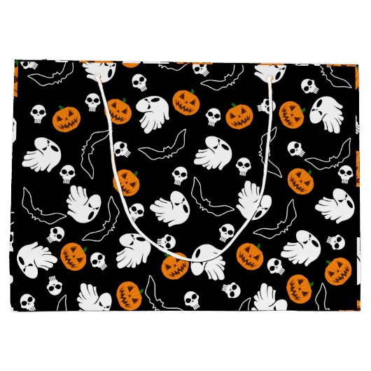 Halloween Ghost Bats Skull Pumpkin Groot Cadeauzakje (Achterkant)