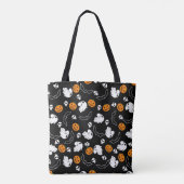 Halloween Ghost Bats Skull Pumpkin Tote Bag (Achterkant)