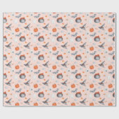 Halloween Ghost Bats Witch Pet Pattern Cadeaupapier (Vlak)