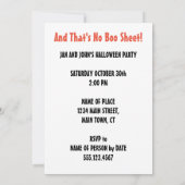 Halloween Ghost Beer Pun Uitnodiging (Achterkant)