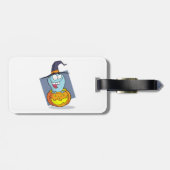Halloween Ghost beroemd gemaakt door Pumpkin Spook Bagagelabel (Achterkant horizontaal)