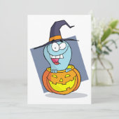 Halloween Ghost beroemd gemaakt door Pumpkin Spook Kaart (Staand voorkant)