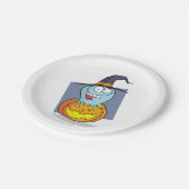 Halloween Ghost beroemd gemaakt door Pumpkin Spook Papieren Bordje (Gekanteld)
