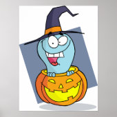 Halloween Ghost beroemd gemaakt door Pumpkin Spook Poster (Voorkant)