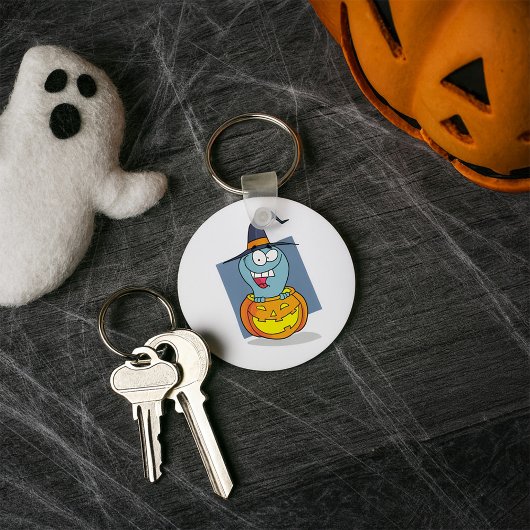 Halloween Ghost beroemd gemaakt door Pumpkin Spook Sleutelhanger