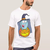 Halloween Ghost beroemd gemaakt door Pumpkin Spook T-shirt (Voorkant)