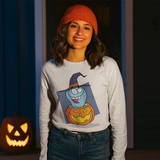 Halloween Ghost beroemd gemaakt door Pumpkin Spook T-shirt
