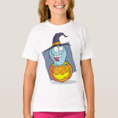 Halloween Ghost beroemd gemaakt door Pumpkin Spook T-shirt (Voorkant)