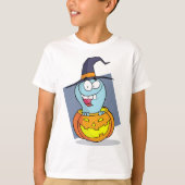 Halloween Ghost beroemd gemaakt door Pumpkin Spook T-shirt (Voorkant)