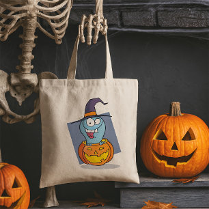 Halloween Ghost beroemd gemaakt door Pumpkin Spook Tote Bag