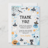 Halloween Ghost Birthday Bedankkaart (Voorkant)