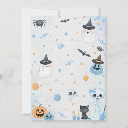 Halloween Ghost Birthday Bedankkaart (Achterkant)