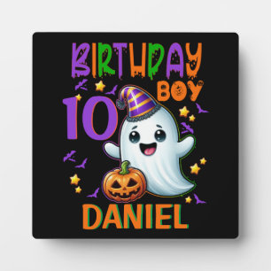 Halloween Ghost Birthday Boy Spooky Party Design Fotoplaat