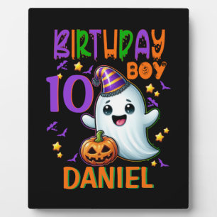 Halloween Ghost Birthday Boy Spooky Party Design Fotoplaat