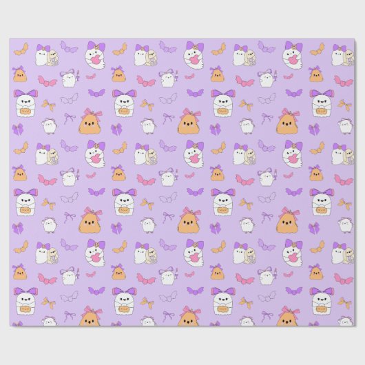 Halloween Ghost Birthday Cadeaupapier (Vlak)