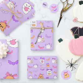 Halloween Ghost Birthday Inpakpapier Vel