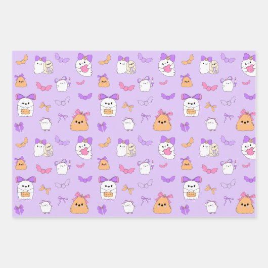 Halloween Ghost Birthday Inpakpapier Vel (Voorkant 2)