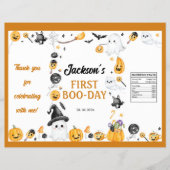 Halloween Ghost Birthday Party Chip Bag Wrapper Flyer (Voorkant)