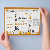 Halloween Ghost Birthday Party Chip Bag Wrapper Flyer (Hand)