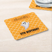 Halloween Ghost Birthday Party Onderzetter (Schuin)