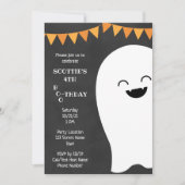 Halloween Ghost Birthday Uitnodiging (Voorkant)