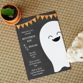Halloween Ghost Birthday Uitnodiging