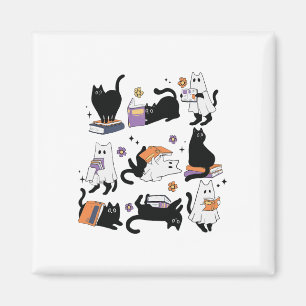Halloween Ghost Black Cat Leesboek Kostuum Magneet