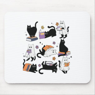 Halloween Ghost Black Cat Leesboek Kostuum Muismat