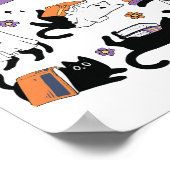 Halloween Ghost Black Cat Leesboek Kostuum Poster (Hoek)