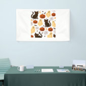  Halloween Ghost & Black Cat Pattern Classi Spandoek (Beurs)